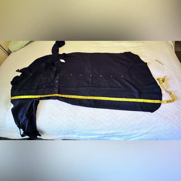 NWT Banana Republic Shirt dress Size L w belt. Navy blue - Picture 3 of 10